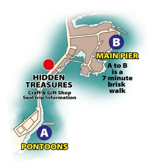 Map of the Pontoons, Hidden Treasures and the Main Pier